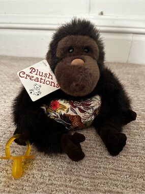 Vintage 1992 Plush Creations Baby Gorilla Stuffed Animal NWT Rare
